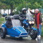 Segnung auf dem Motorrad