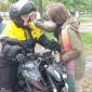 Segnung auf dem Motorrad