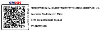 QR-Code mit Kontoverbindung des Fördervereins